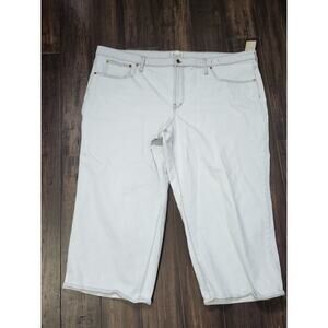 Madewell Perfect Vintage Jeans Plus Size 28W Wide Leg‎ Crop Light Wash White